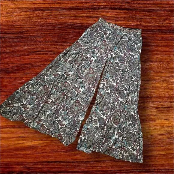 Nekane NKN Boho Paisley Wide-Leg Ruffle Pants - Picture 3 of 6